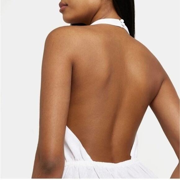 River Island Resort Wear White Tie Front Halter, Vacation, Beachy, Cruise US 10 - Picture 4 of 16
